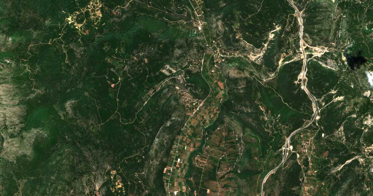 Carte satellite de Panagía