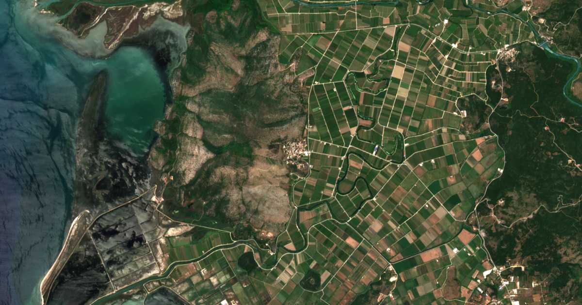 Carte satellite de Kestríni