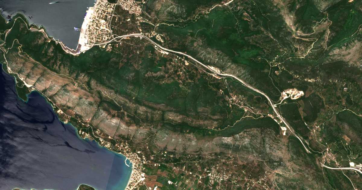 Carte satellite de Filothéi