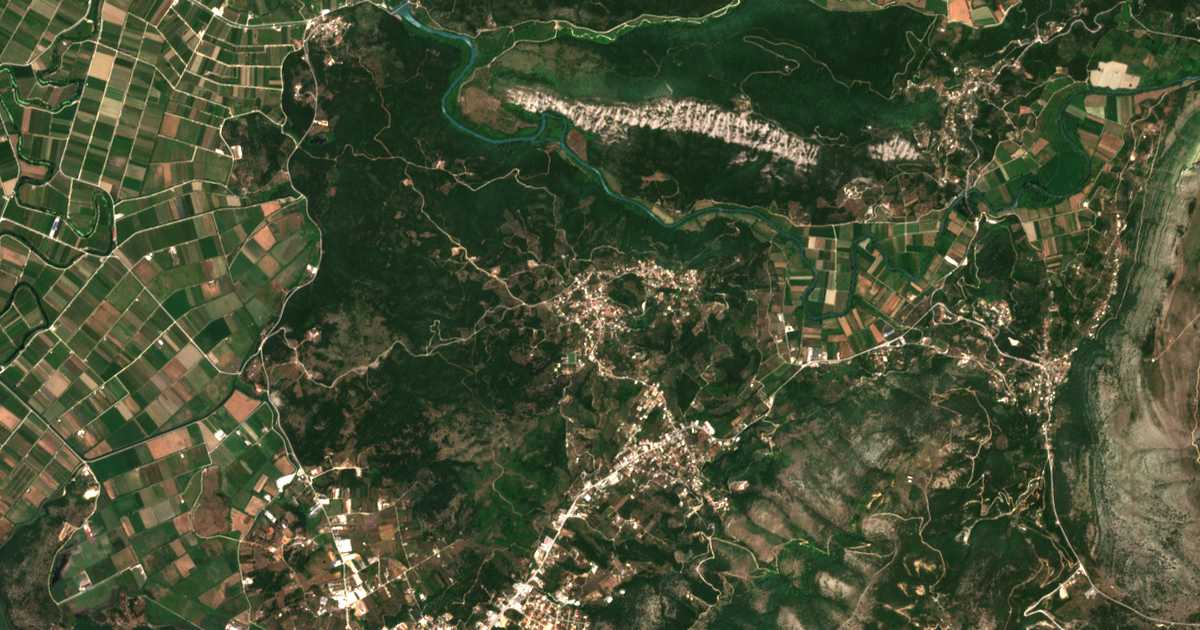 Carte satellite de Kastri de Thesprotia