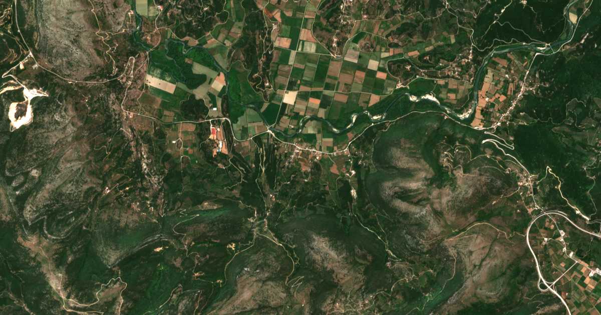 Carte satellite de Káto Korítiani