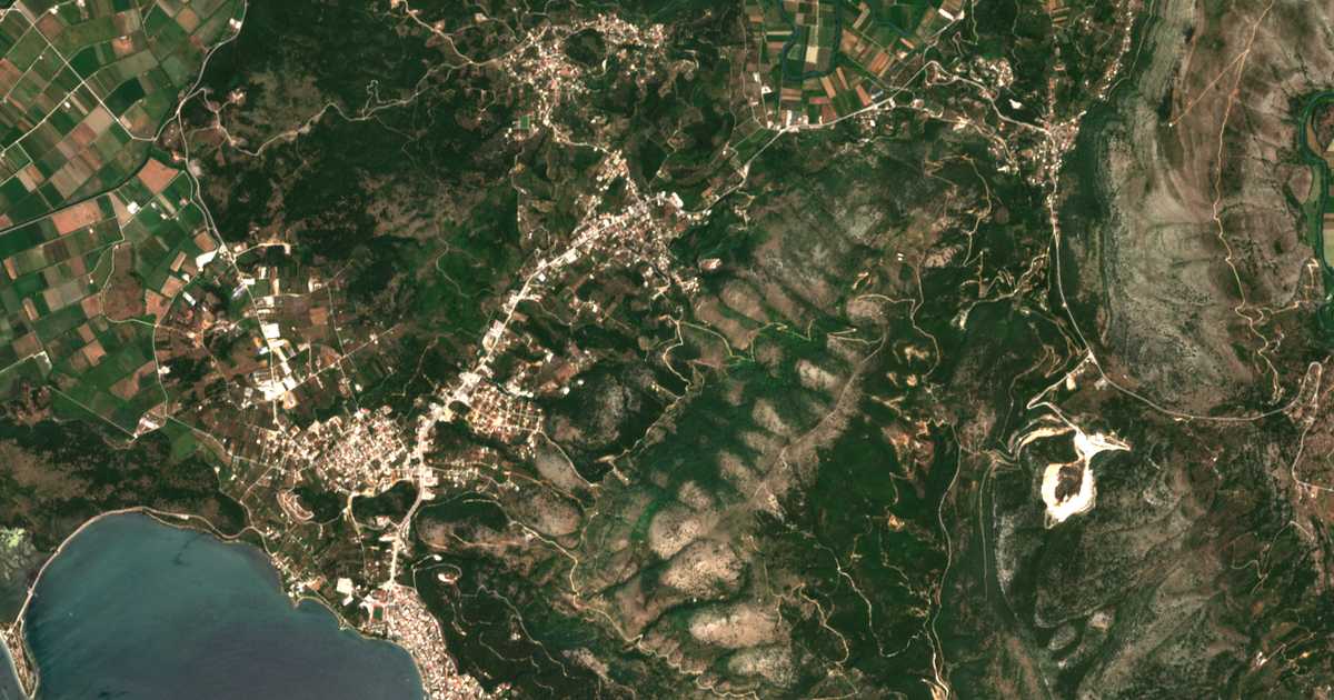Carte satellite de Pigádi