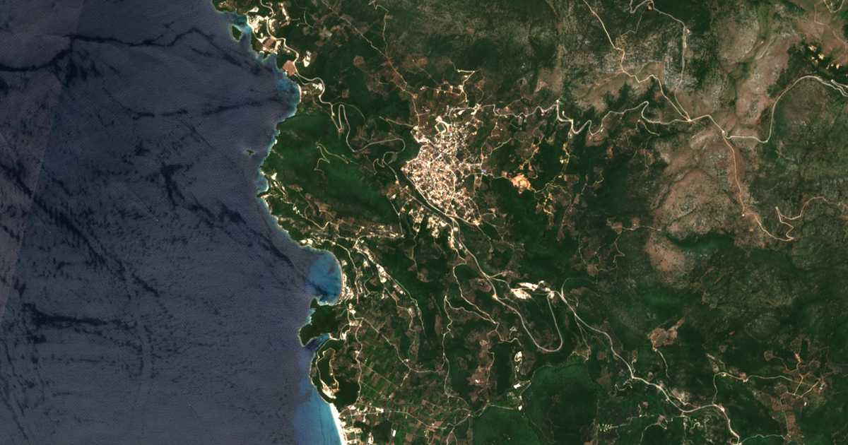 Carte satellite de Vounístra