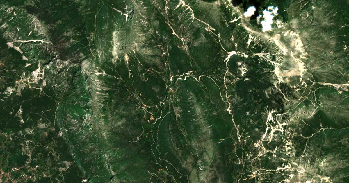 Carte satellite de Frosyni de Thesprotie