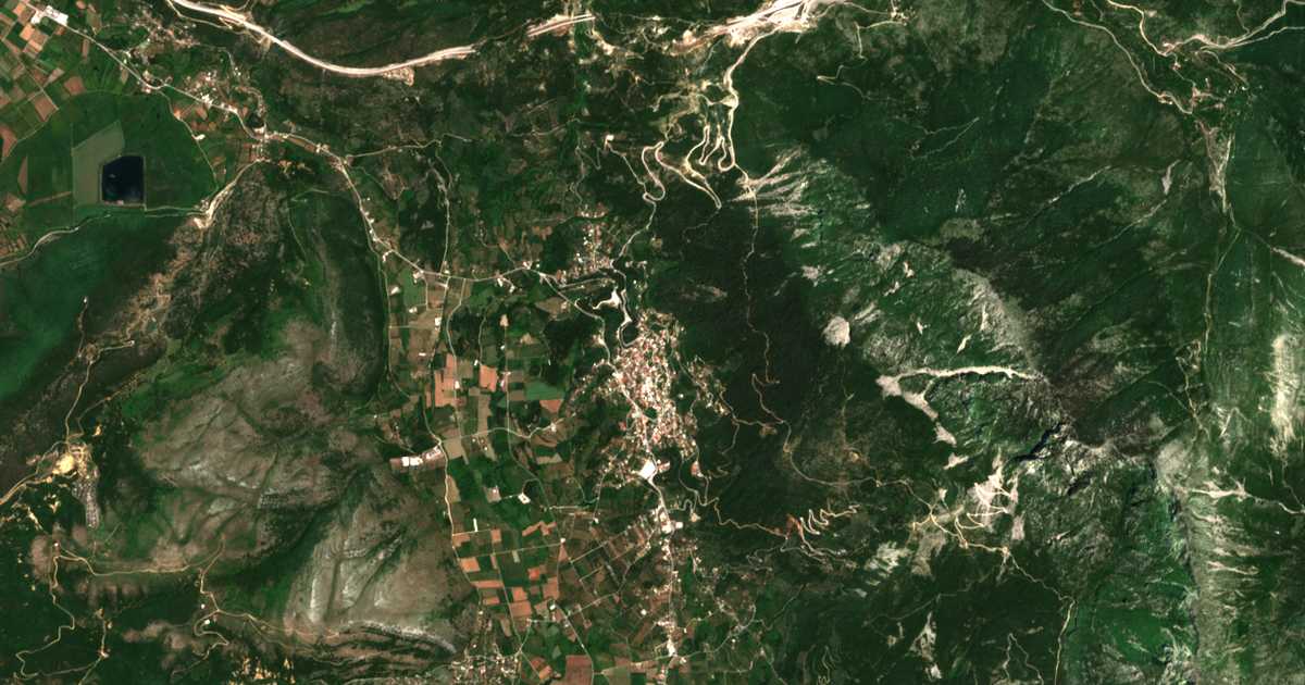 Carte satellite de Paramythiá