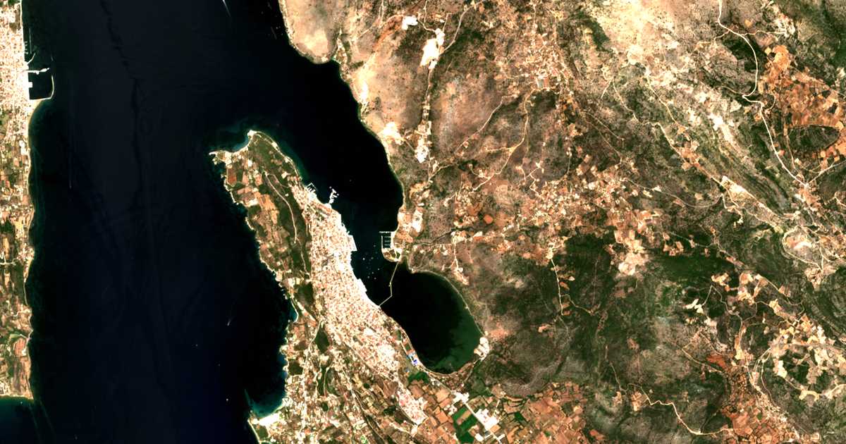 Carte satellite de Drápano