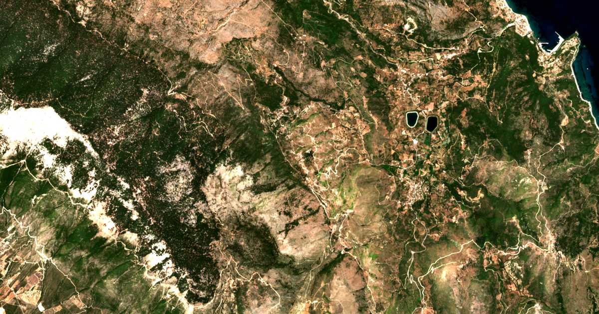 Carte satellite de Kapandríti