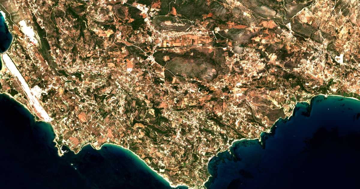 Carte satellite de Vassilikiádes