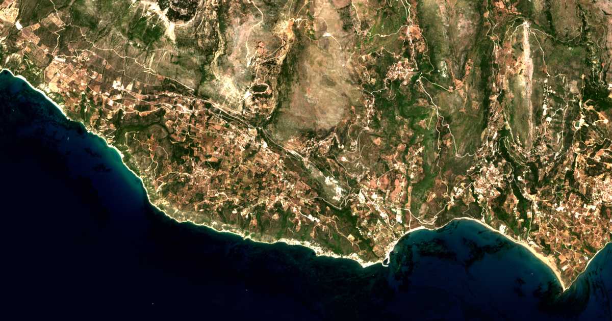 Carte satellite de Markópoulo