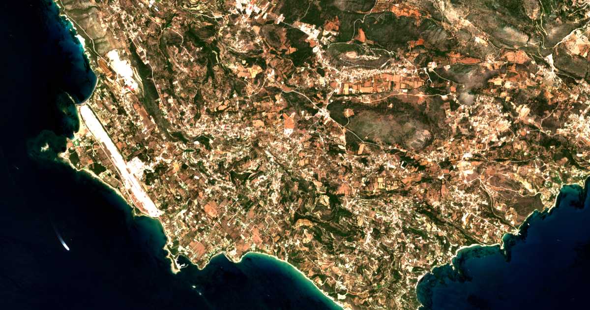Carte satellite de Metaxáta