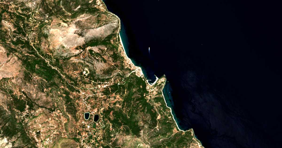 Carte satellite de Póros
