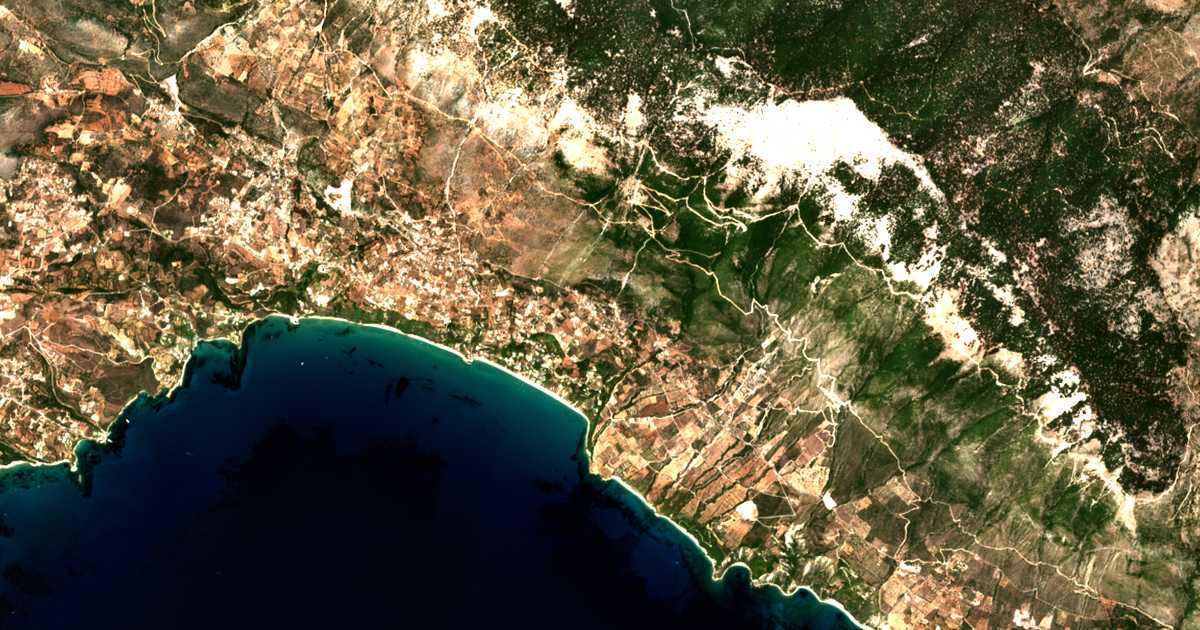 Carte satellite de Simotáta