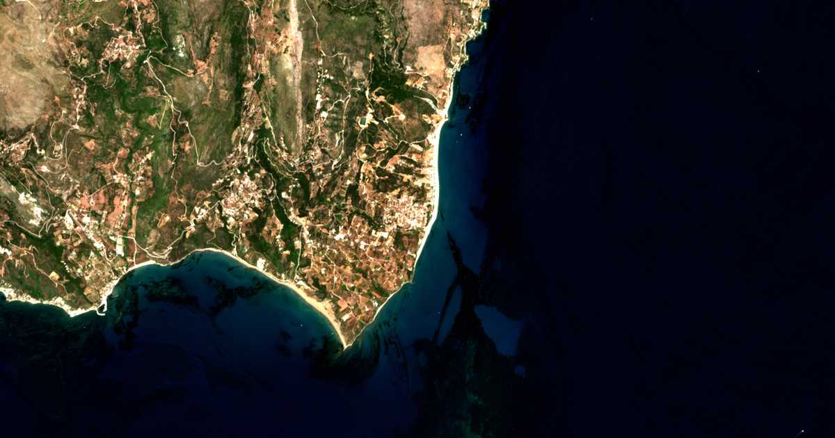 Carte satellite de Skála