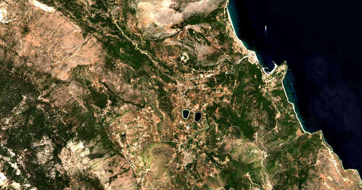 Carte satellite de Tzanáta