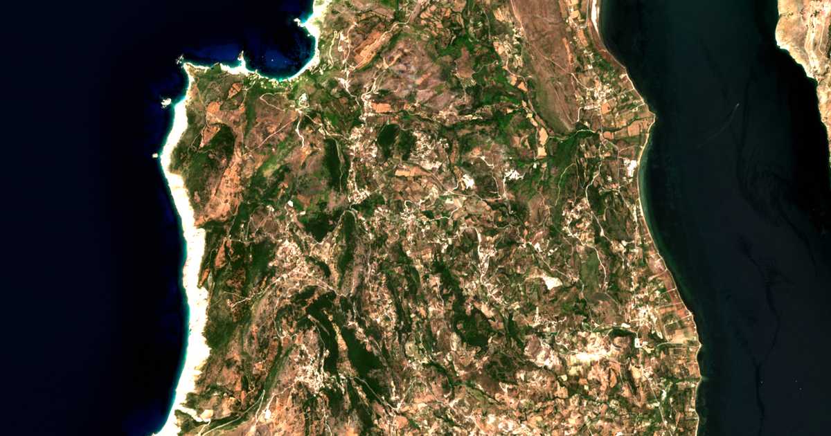 Carte satellite de Skinéas