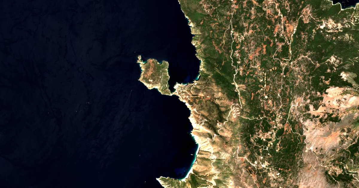 Carte satellite de Ásos