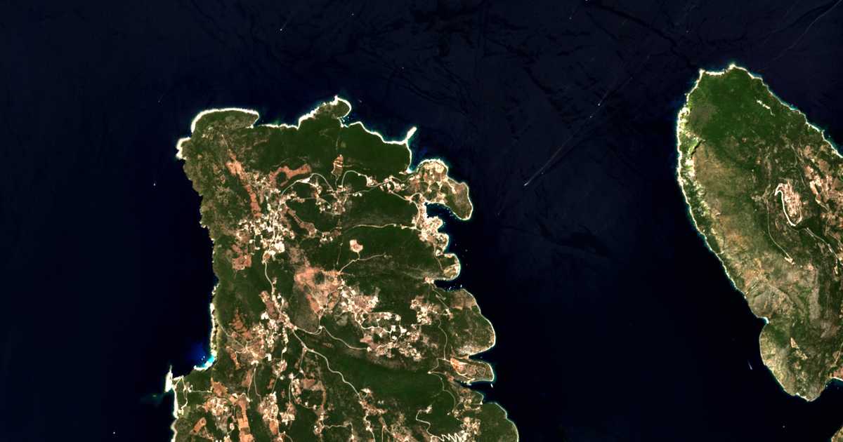 Carte satellite de Fiskárdo