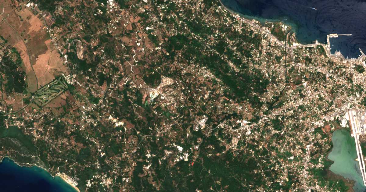 Carte satellite de Kassiópi
