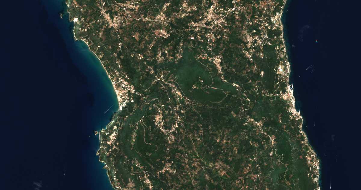 Carte satellite de Áno Garoúna