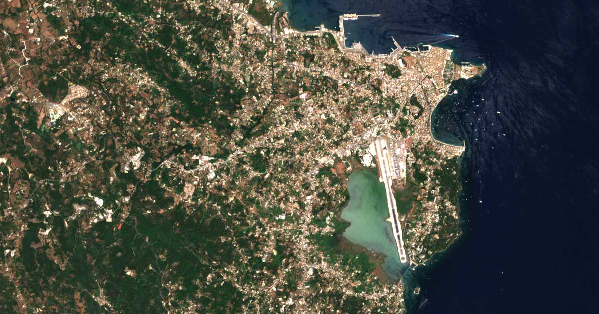 Carte satellite de Kanália