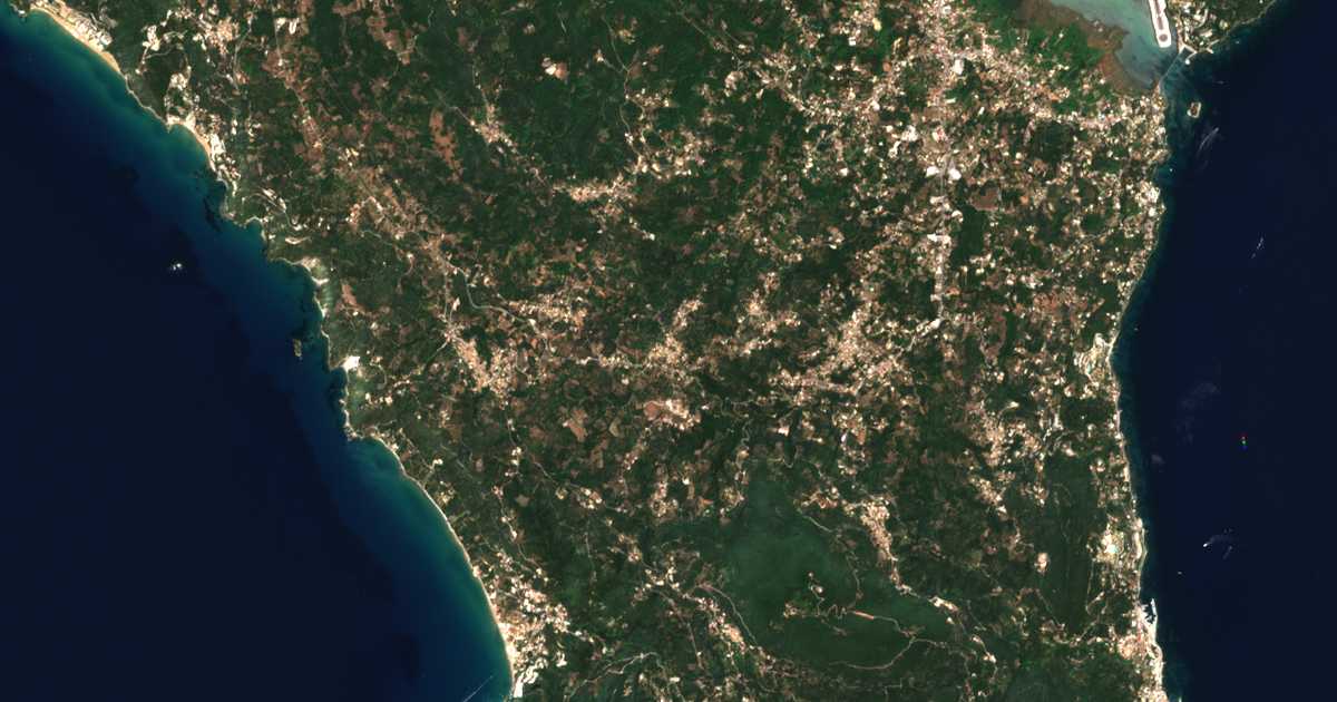 Carte satellite de Kastelláni