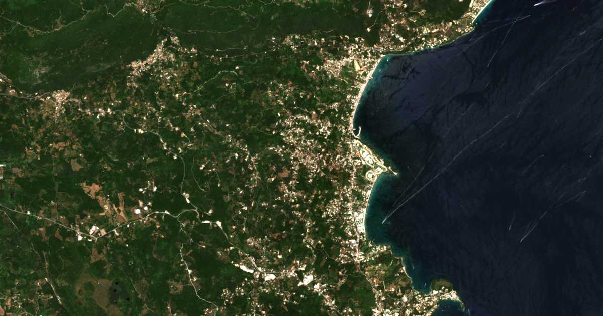 Carte satellite de Káto Korakiána