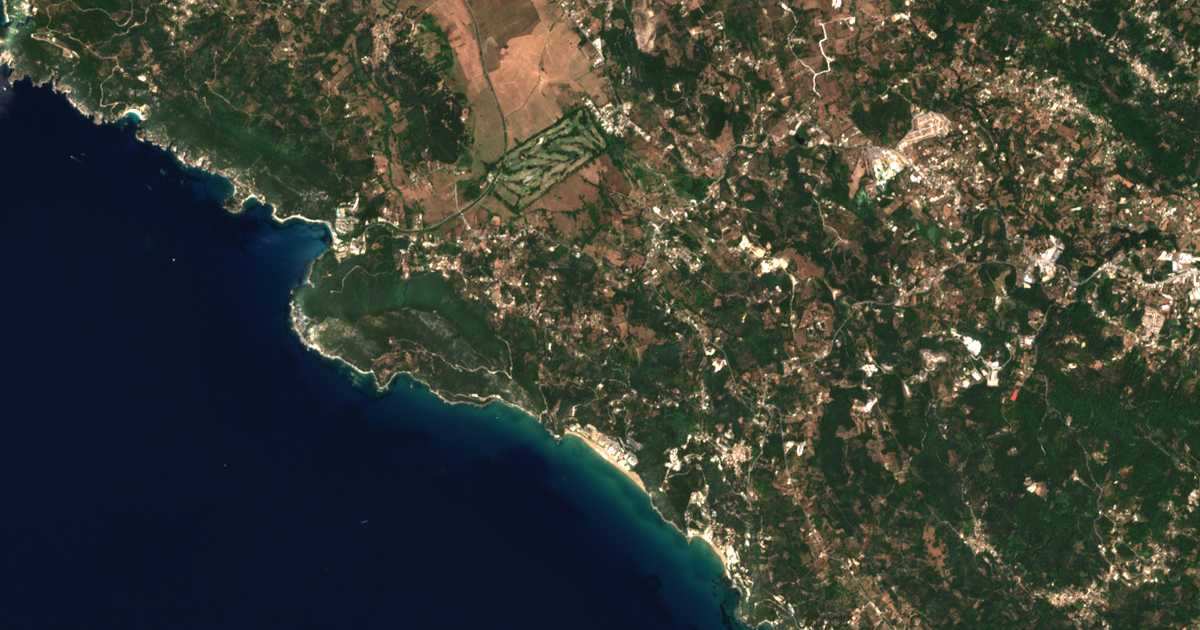 Carte satellite de Kokkinógia