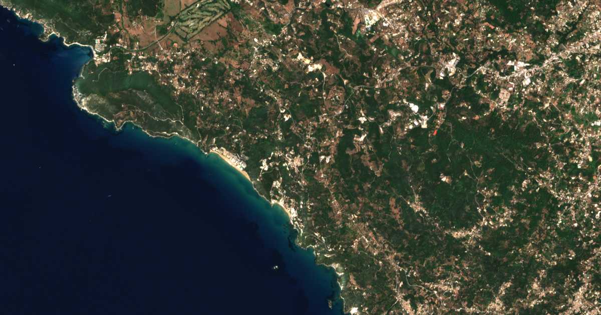 Carte satellite de Pélekas