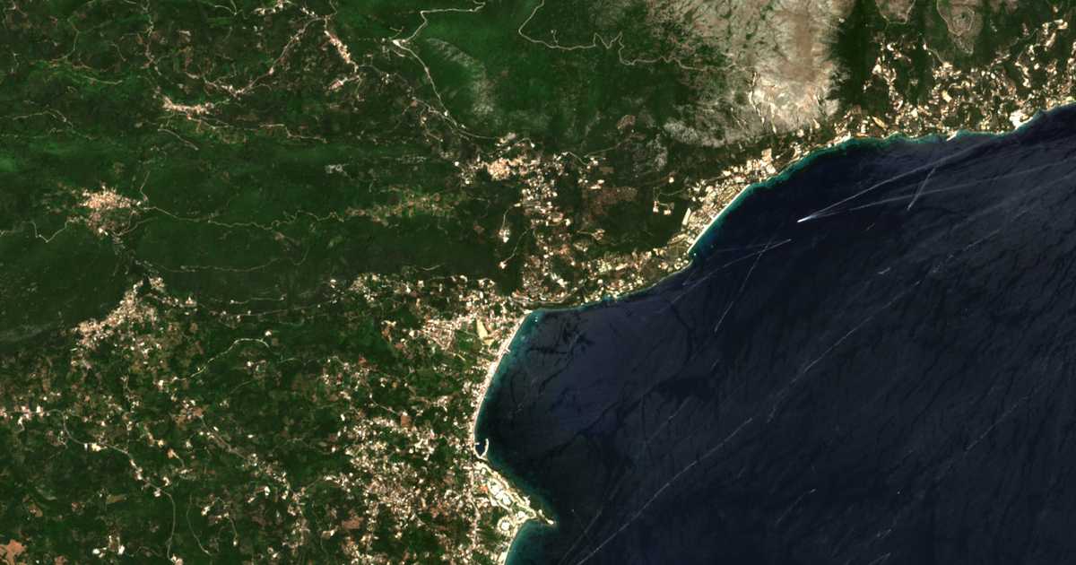 Carte satellite de Pyrgí