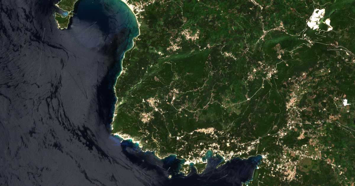 Carte satellite de Vístonas