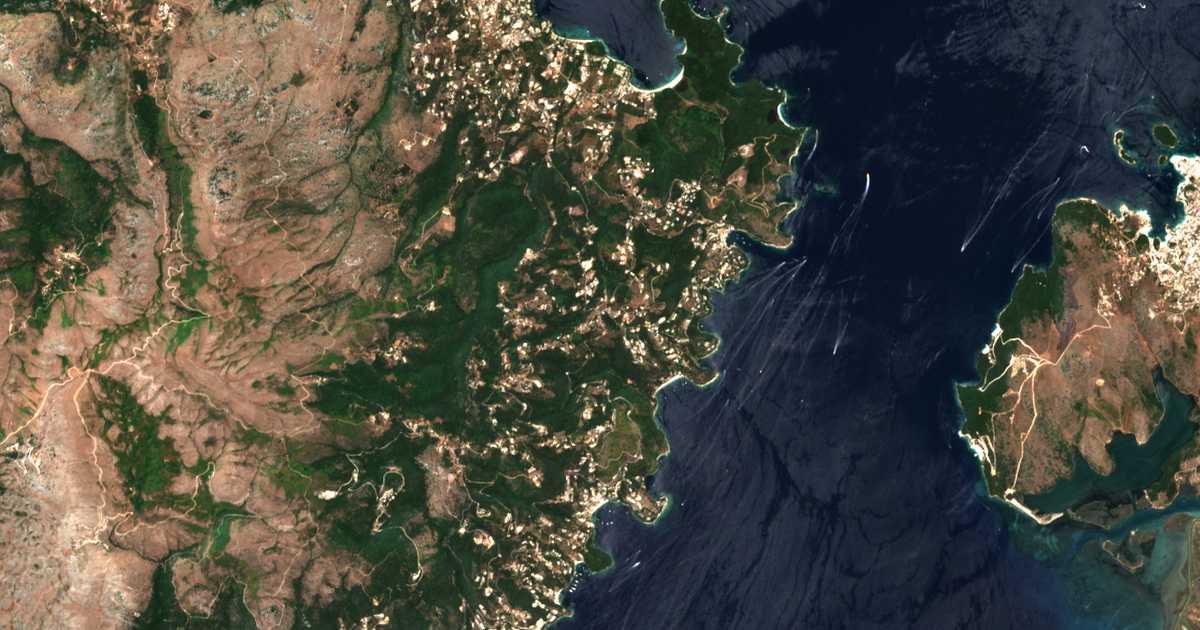 Carte satellite de Agnítsini