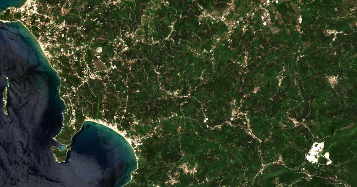 Carte satellite de Dáfni