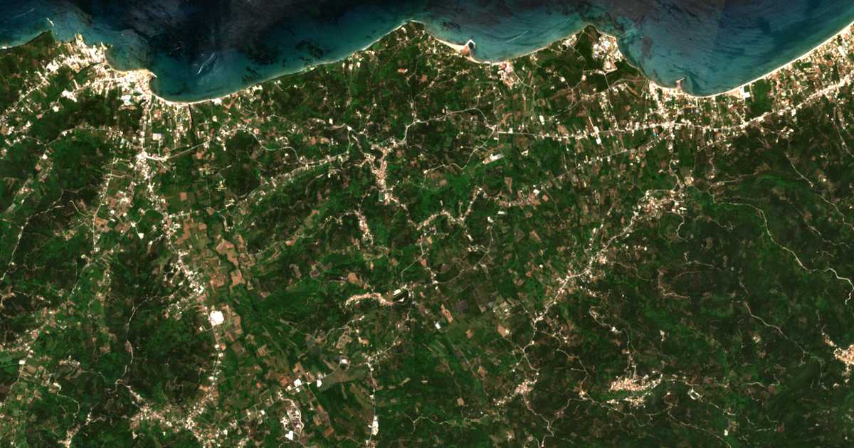 Carte satellite de Kavalloúri