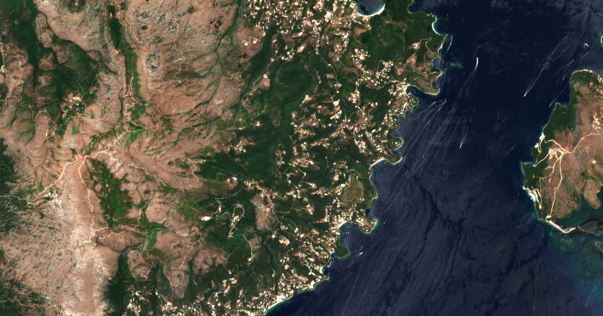 Carte satellite de Kókkini