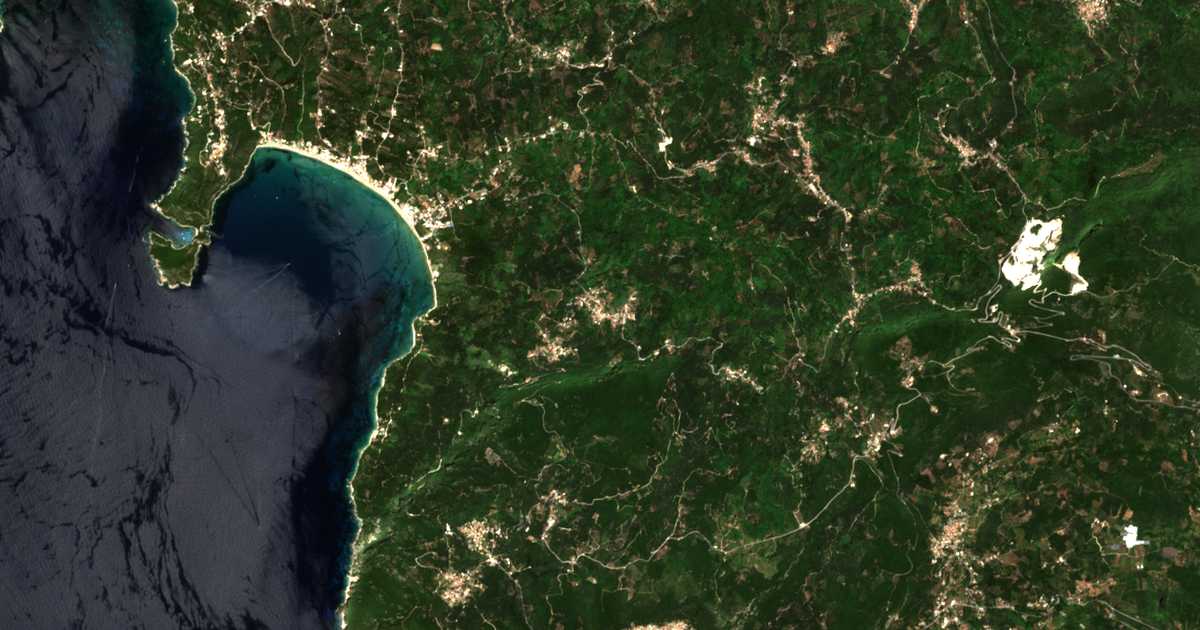 Carte satellite de Pági