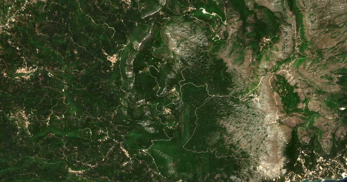 Carte satellite de Petália