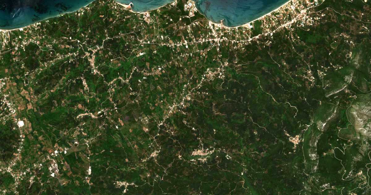 Carte satellite de Plátonas
