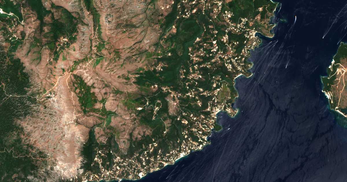 Carte satellite de Pórta