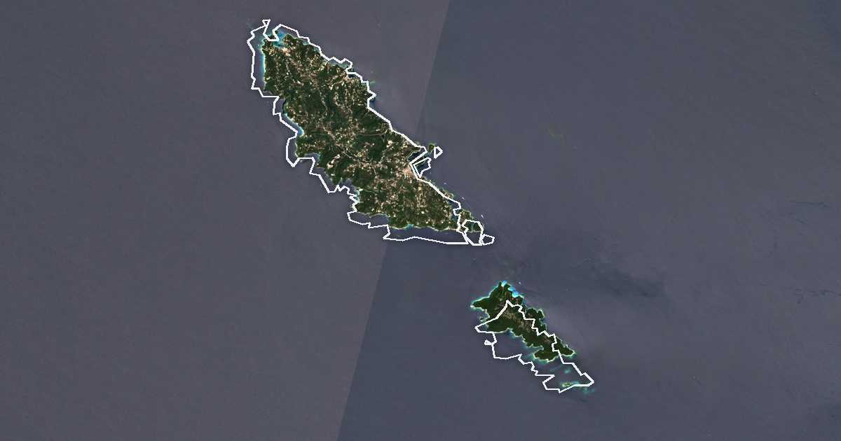 Image satellite avec la limite tracée: de Paxí