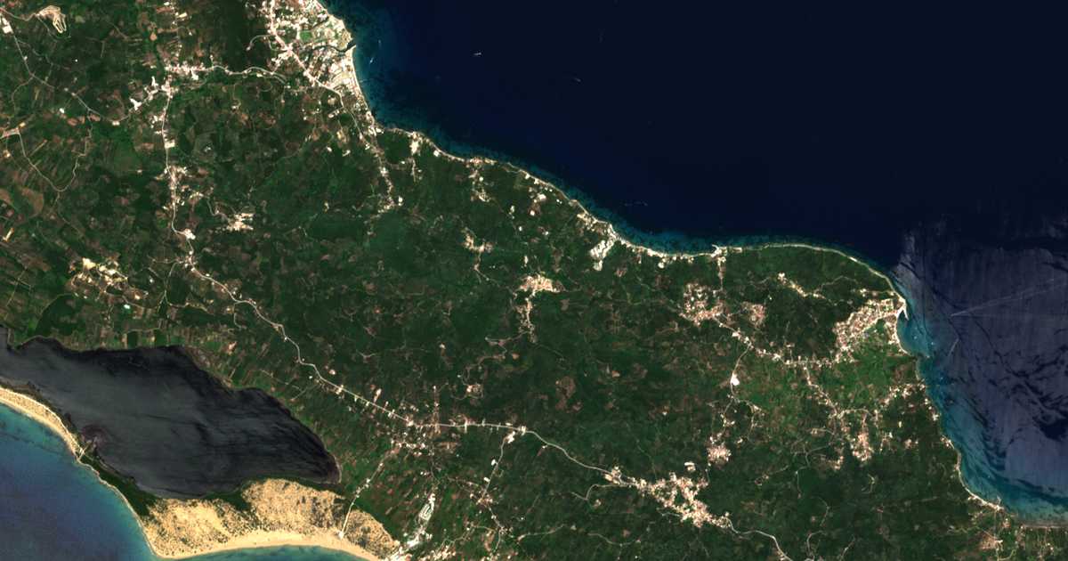 Carte satellite de Chlomós