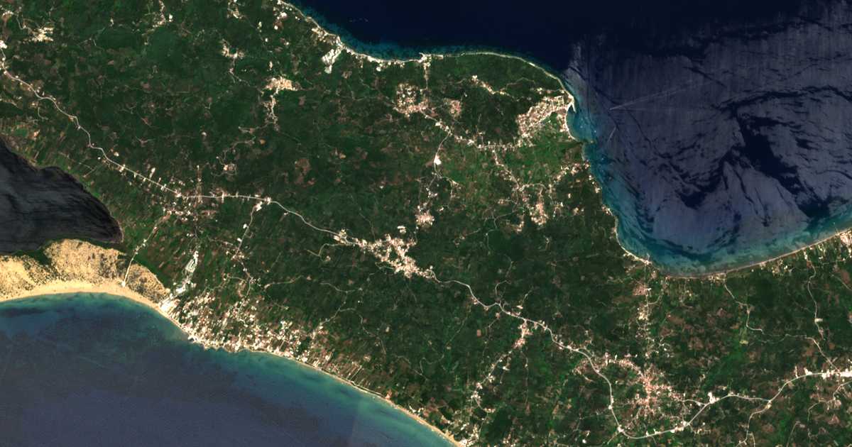 Carte satellite de Neochoráki