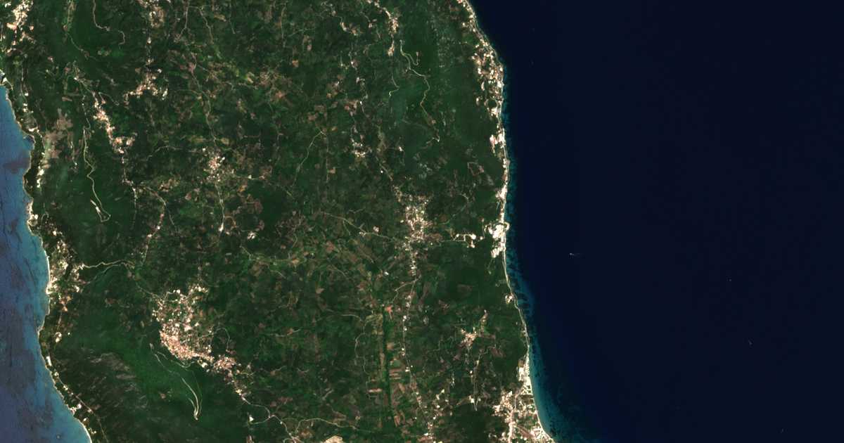 Carte satellite de Stroggylí