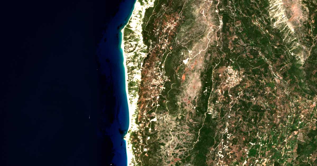 Carte satellite de Atháni