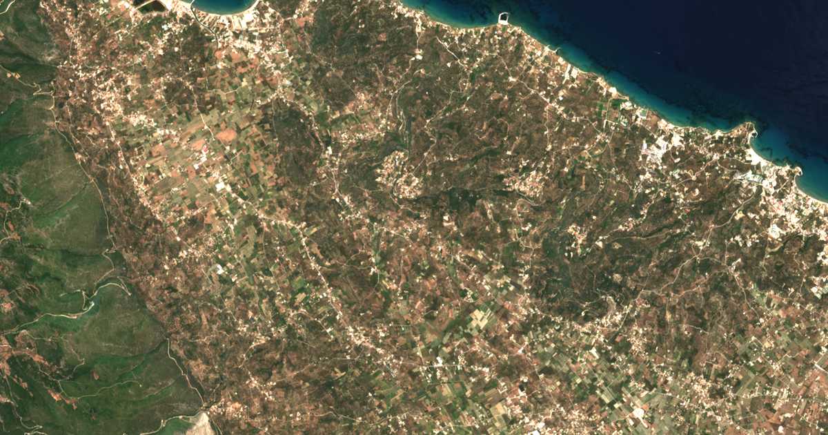 Carte satellite de Káto Gerakári