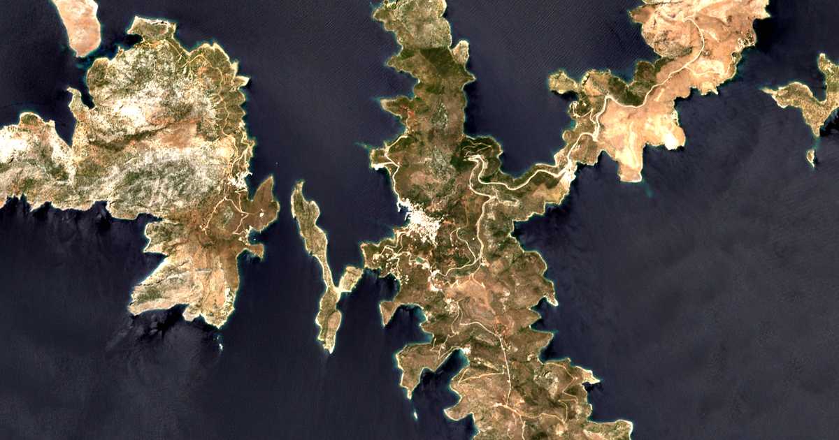 Carte satellite de Foúrnoi