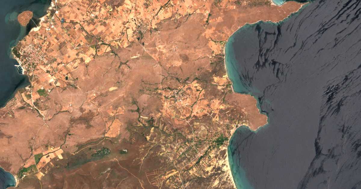 Carte satellite de Kamínia