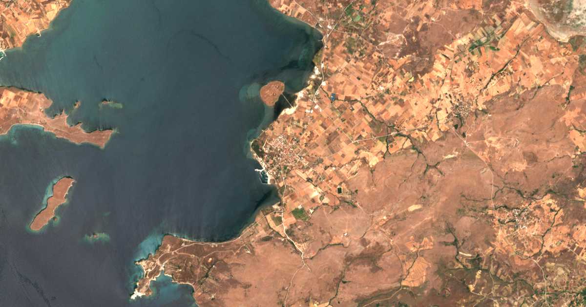 Carte satellite de Moúdros