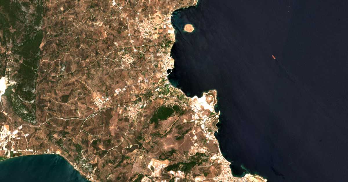 Carte satellite de Achliá