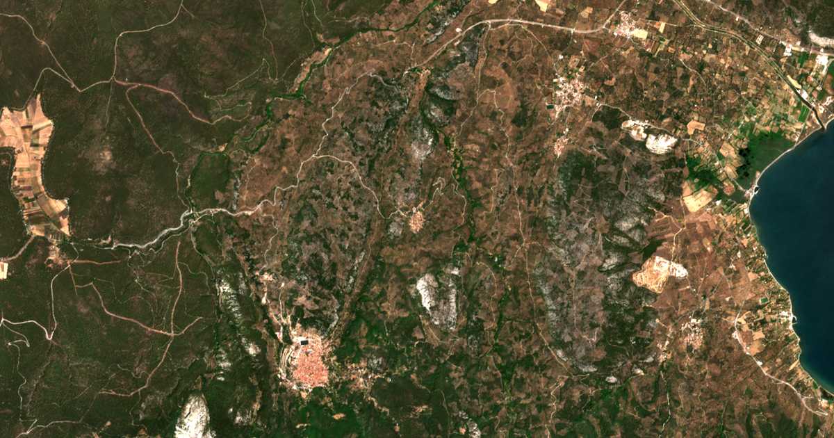 Carte satellite de Asómatos