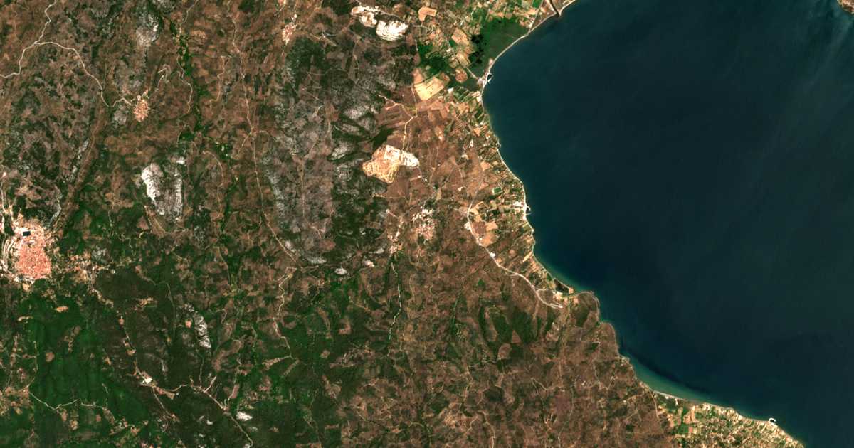 Carte satellite de Káto Trítos